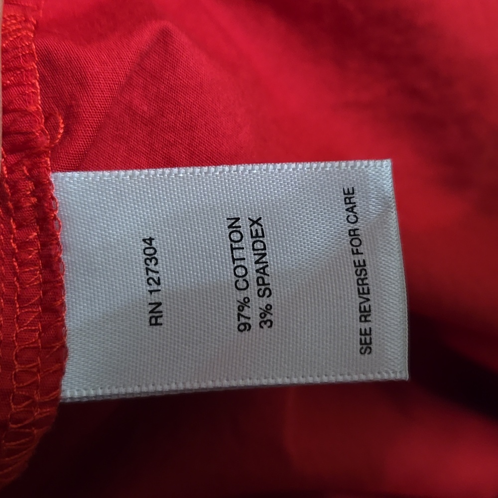 John Mark Button Down Red Tunic Top With Pockets - image 4